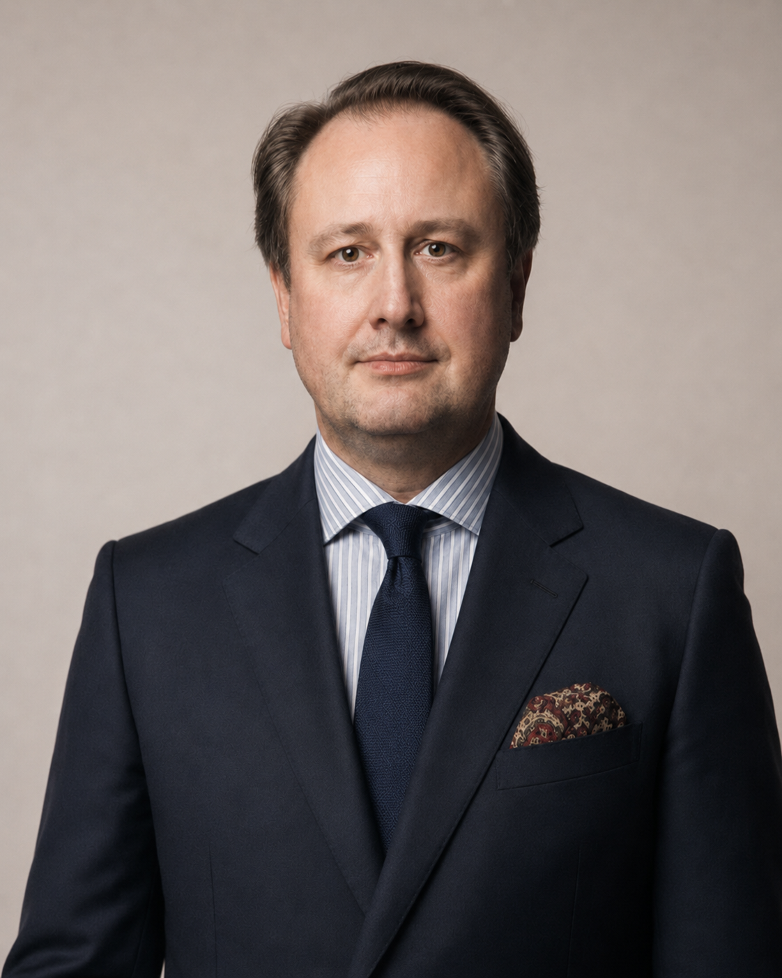 Portrait of Michael Bürgisser, Co-founder & CEO of Helvetic Crest Advisors